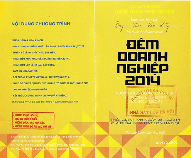 đêm doanh nghiệp 2014