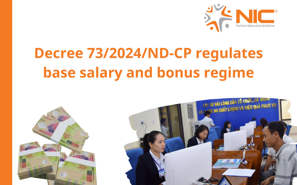 Decree 73/2024/ND-CP regulates base salary and bonus
