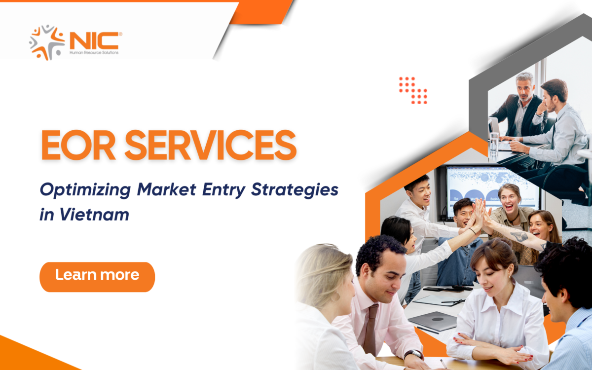 Payroll & Compliance — International Standards NIC Global ensures: 100% accurate payroll Enterprise-level data security Full compliance with PIT & social insurance regulations Adherence to Vietnamese labor law and international security standards Fast Engineering Recruitment — Strong IT Talent Pool With a robust IT hiring ecosystem, NIC Global provides: Candidate shortlists within 48 hours Skill assessment and interviews Salary benchmarking for Vietnam’s IT market Onboarding on schedule Streamlined 5-Step EOR Process Define hiring needs & cooperation model NIC Global signs the EOR service agreement Company selects candidates — NIC Global signs employment contracts NIC Global manages payroll, tax, insurance, and benefits The client manages the employee’s daily work NIC Global handles all legal and HR responsibilities. Future Outlook: EOR Will Become the “New Operating Standard” for Tech Expansion From 2026 to 2030, EOR services in Vietnam are expected to grow significantly due to: Rapid entry of global startups into Southeast Asia Global remote hiring trends Increasing internationalization of Vietnam’s IT workforce Rising demand for Cloud, AI, and MLOps engineers An increasingly competitive, attractive developer market Tech companies want to focus on: Product Technology User growth Fundraising —not legal or administrative hurdles. EOR service makes this possible. EOR Services — The Key for Tech Companies to Enter Vietnam Fast, Safely, and Cost-Effectively If your goals include: ✔ Building a developer team in 7–30 days ✔ Avoiding legal entity setup ✔ Reducing operational and compliance costs ✔ Hiring high-quality engineers with guaranteed timelines ✔ Focusing on technology instead of HR administration NIC Global’s EOR services are the optimal solution. NIC Global has supported hundreds of international tech companies entering Vietnam — fast, safely, and efficiently. Your company could be next. For contact and support: Facebook: NIC Global – Human Resource Solutions LinkedIn: NIC Global Sourcing JSC Website: www.nicvn.com Email: info@nicvn.com Hotline: (+84) 981.23.43.76 Address: Hanoi Office: No. 3A Thi Sach, Hai Ba Trung Ward, Hanoi, Vietnam Ho Chi Minh City Office: Dakao Center Building, 35 Mac Dinh Chi, Sai Gon Ward, Ho Chi Minh City, Vietnam See more: Payroll service Staffing service EOR service