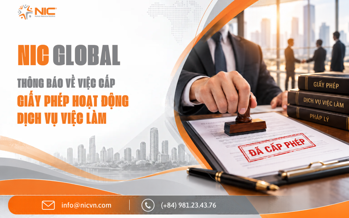 NIC Global Giấy phép hoạt động dịch vụ việc làm