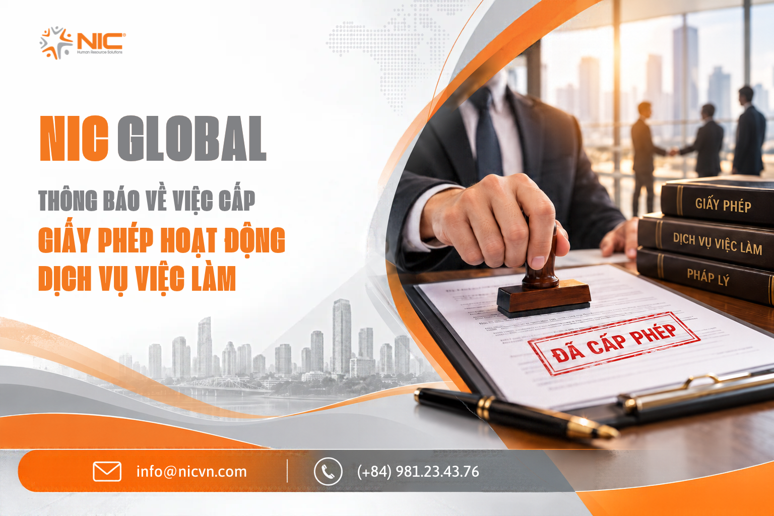 NIC Global Giấy phép hoạt động dịch vụ việc làm