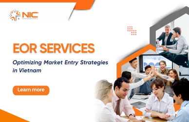 Payroll & Compliance — International Standards NIC Global ensures: 100% accurate payroll Enterprise-level data security Full compliance with PIT & social insurance regulations Adherence to Vietnamese labor law and international security standards Fast Engineering Recruitment — Strong IT Talent Pool With a robust IT hiring ecosystem, NIC Global provides: Candidate shortlists within 48 hours Skill assessment and interviews Salary benchmarking for Vietnam’s IT market Onboarding on schedule Streamlined 5-Step EOR Process Define hiring needs & cooperation model NIC Global signs the EOR service agreement Company selects candidates — NIC Global signs employment contracts NIC Global manages payroll, tax, insurance, and benefits The client manages the employee’s daily work NIC Global handles all legal and HR responsibilities. Future Outlook: EOR Will Become the “New Operating Standard” for Tech Expansion From 2026 to 2030, EOR services in Vietnam are expected to grow significantly due to: Rapid entry of global startups into Southeast Asia Global remote hiring trends Increasing internationalization of Vietnam’s IT workforce Rising demand for Cloud, AI, and MLOps engineers An increasingly competitive, attractive developer market Tech companies want to focus on: Product Technology User growth Fundraising —not legal or administrative hurdles. EOR service makes this possible. EOR Services — The Key for Tech Companies to Enter Vietnam Fast, Safely, and Cost-Effectively If your goals include: ✔ Building a developer team in 7–30 days ✔ Avoiding legal entity setup ✔ Reducing operational and compliance costs ✔ Hiring high-quality engineers with guaranteed timelines ✔ Focusing on technology instead of HR administration NIC Global’s EOR services are the optimal solution. NIC Global has supported hundreds of international tech companies entering Vietnam — fast, safely, and efficiently. Your company could be next. For contact and support: Facebook: NIC Global – Human Resource Solutions LinkedIn: NIC Global Sourcing JSC Website: www.nicvn.com Email: info@nicvn.com Hotline: (+84) 981.23.43.76 Address: Hanoi Office: No. 3A Thi Sach, Hai Ba Trung Ward, Hanoi, Vietnam Ho Chi Minh City Office: Dakao Center Building, 35 Mac Dinh Chi, Sai Gon Ward, Ho Chi Minh City, Vietnam See more: Payroll service Staffing service EOR service
